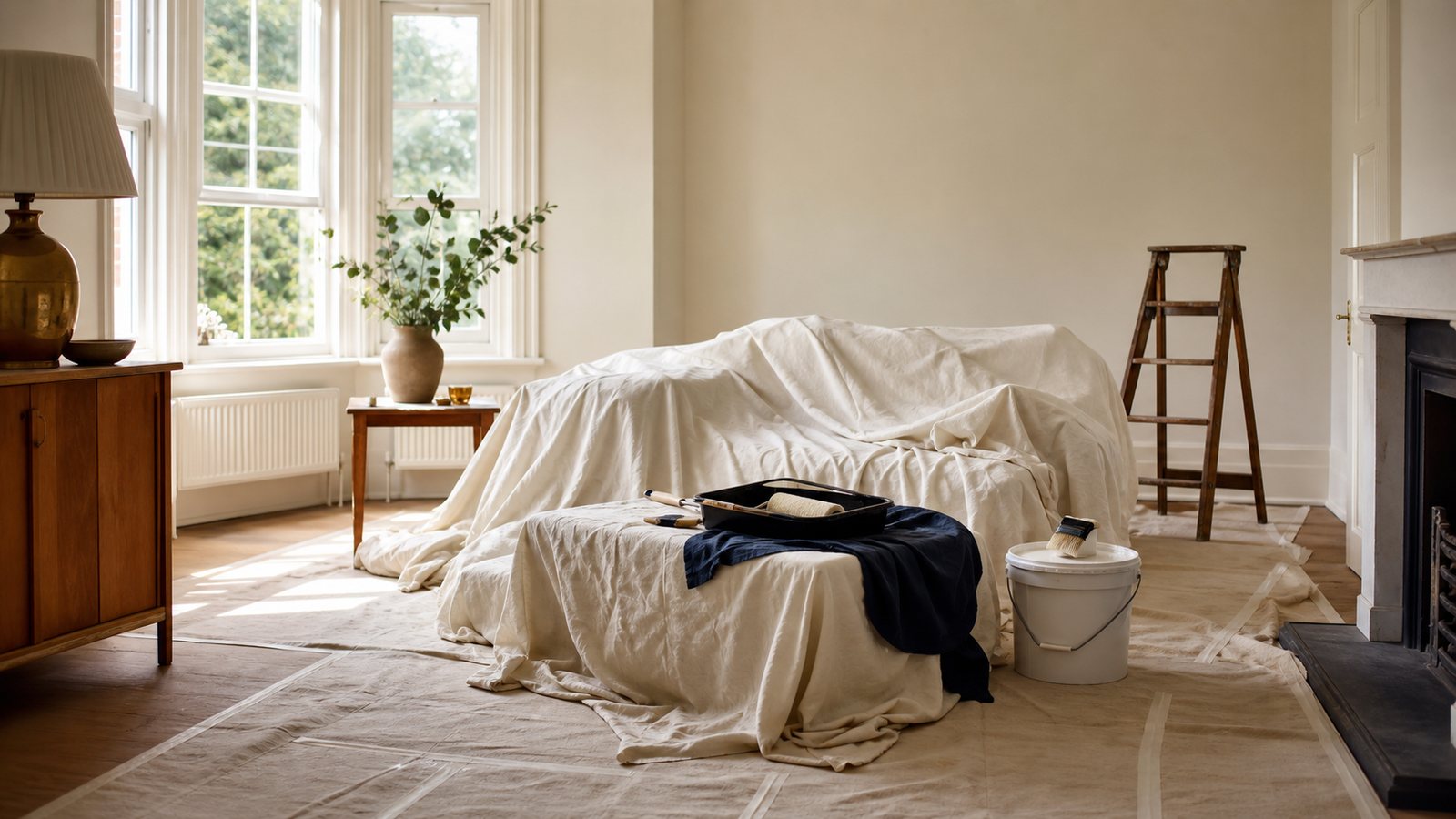 A decorator's guide to dust sheets and protecting a room